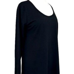 Womens Long Sleeve Tunic Top 3XL Solid Black New With Tags LuLaRoe Lynnae Gothic